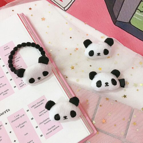 3 Panda Hårsnodd, Brosch Hårklypa För Barn, , 2