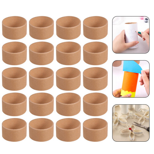 20Pcs Barn Diy Hantverk Papper Målning Kartongrör 2