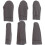 6 Pcs Läder Stickfästningsvirke För Och Pejefinger 6
