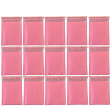50Pcs Bubbelinläggsäck Stötskydd 15X11Cm Rosa