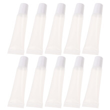 10St Mini Lege Lipstick Tubes, Wit, Geschikt Voor Lip Glazes