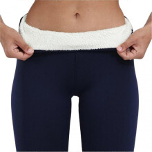 (L, Navy Blue) Women Winter Leggings High Waist Warm Lined Thick Opaque Tights Stretch Bottoms Thermal Tight Leggings for Autumn Winter
