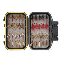 Durable 40Pcs Fly Fishing Flies Kit with Waterproof Storage Box