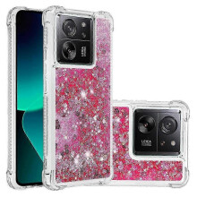 (Pink) Case for Xiaomi 13T/13T Pro Bumper Cover Sparkly Glitter Bling Flow...