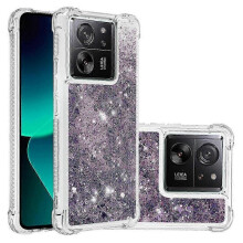 (Purple) Case for Xiaomi 13T/13T Pro Bumper Cover Sparkly Glitter Bling Flow...