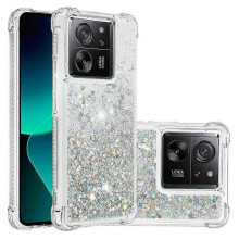 (Silver Green) Case for Xiaomi 13T/13T Pro Bumper Cover Sparkly Glitter Bling Flow...