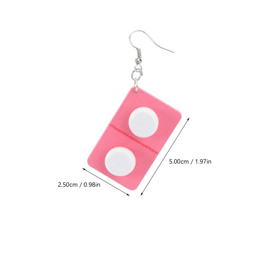 2 Par Örhängen För Kvinnor Örhake (Gröna, Rosa) 1