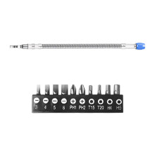 Multiple Angle Hex Shaft Tool 300mm Magnetic-Blue ten piece set