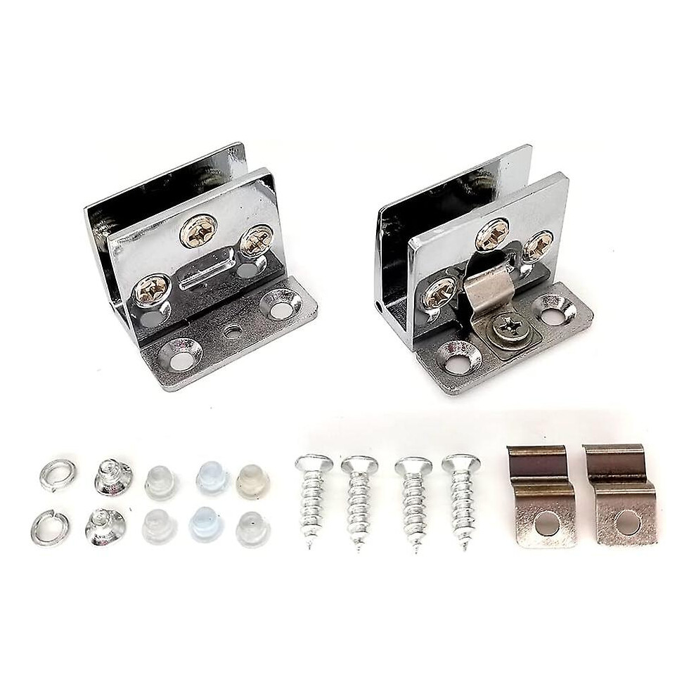 Kikidex (As Show, One Size) Furniture Hinge,(2Pcs) Stainless Steel Cabinet Glass Door Hinge Wine Cabinet Cupboard Door Hinge