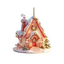 (A) Exquisite Acrylic Christmas Tree Hanging Decoration - Festive House Ornament for Holiday Home Decor