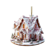 (E) Exquisite Acrylic Christmas Tree Hanging Decoration - Festive House Ornament for Holiday Home Decor