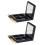 2Pcs Eye Shadow Boxes Black Plastic Compact Portable Makeup Case 1