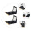2Pcs Eye Shadow Boxes Black Plastic Compact Portable Makeup Case 9