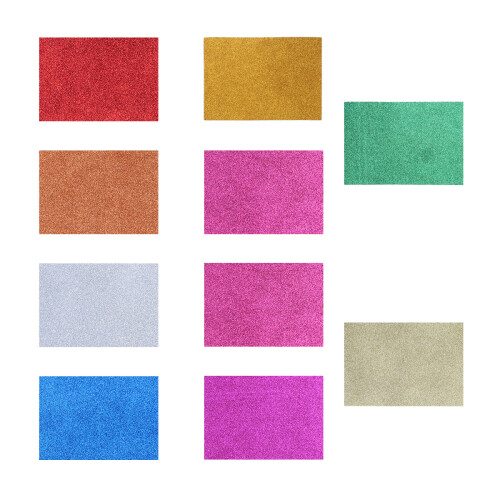 10 Ark Glitterpapper För Hantverk Och