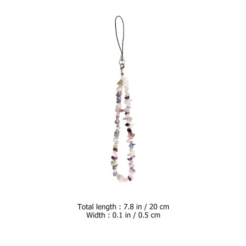 2Pcs Crystal Decorative Phone Chains Multi-Function Anti-Skid Lanyards 1