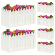 6Pcs Miniatyrplanter För Dockshus Blomsterbeds Sukkulentplanter