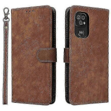 (Brown) For Doro 8100 / 8200 Case Wallet RFID PU Leather Phone Cover Stand ...