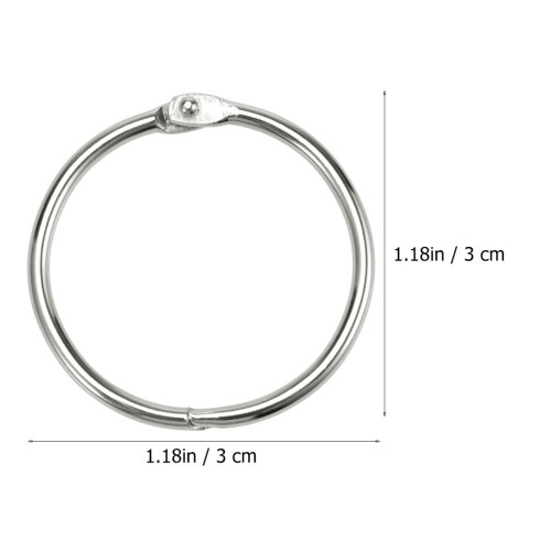 1 Set 20 St 3 Cm Binder Ringar För Nyckelringar (Silver) 1