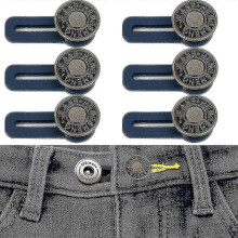 (As show, One size) Jean waist extender - 6 sets button extender for men or women