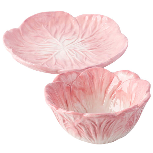 1 Set Ceramic Barnskål Kålhuvudformad Serveringskärl 2