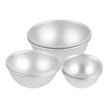 6Pcs Aluminum Alloy Half Round Cake Mold Nonstick Baking Pan