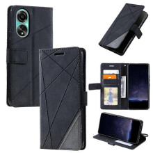 (Black) Case for OPPO A78 4G Leather Magnetic Folio Cover with Card Holder ...