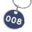 1 Set Aluminiumnummerplattor Nyckelring Blå 1-30 9