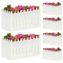 6Pcs Miniatyrplanta Dockshus Blomsterbeds Sukkulentplanter