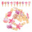 30Pcs Rosa Ocean Tema Träklämma Skal Design Hållare 4