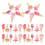 30Pcs Rosa Ocean Tema Träklämma Skal Design Hållare 10