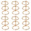 6Pcs Legering Häftklammer Bokringar Löst Blad Häftlås Guld 3