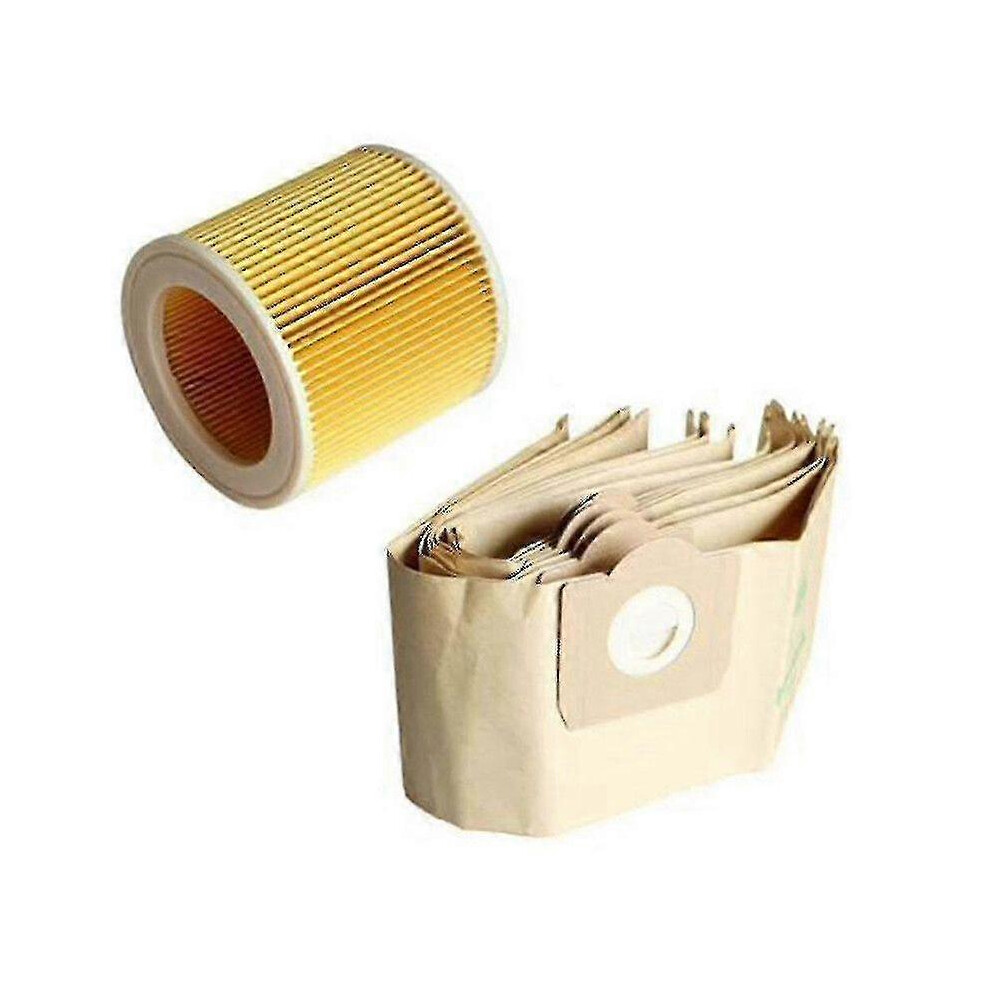 Kikidex (As Show, One Size) 5X Dust Bag 1X Filter For Karcher Wd3 Premium Vacuum Cleaner - Aoba - Buy Now!
