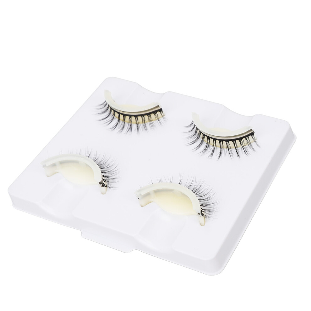 2 Pairs False Eyelashes 3D Dense Reusable Self Adhesive Fiber LD2204