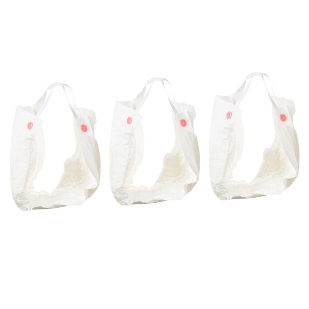 White Maternity Metered Sanitary Napkin 3-Pack Disposable Nursing Pad Breathable Urine Pad Postpartum Recovery 30X20cm