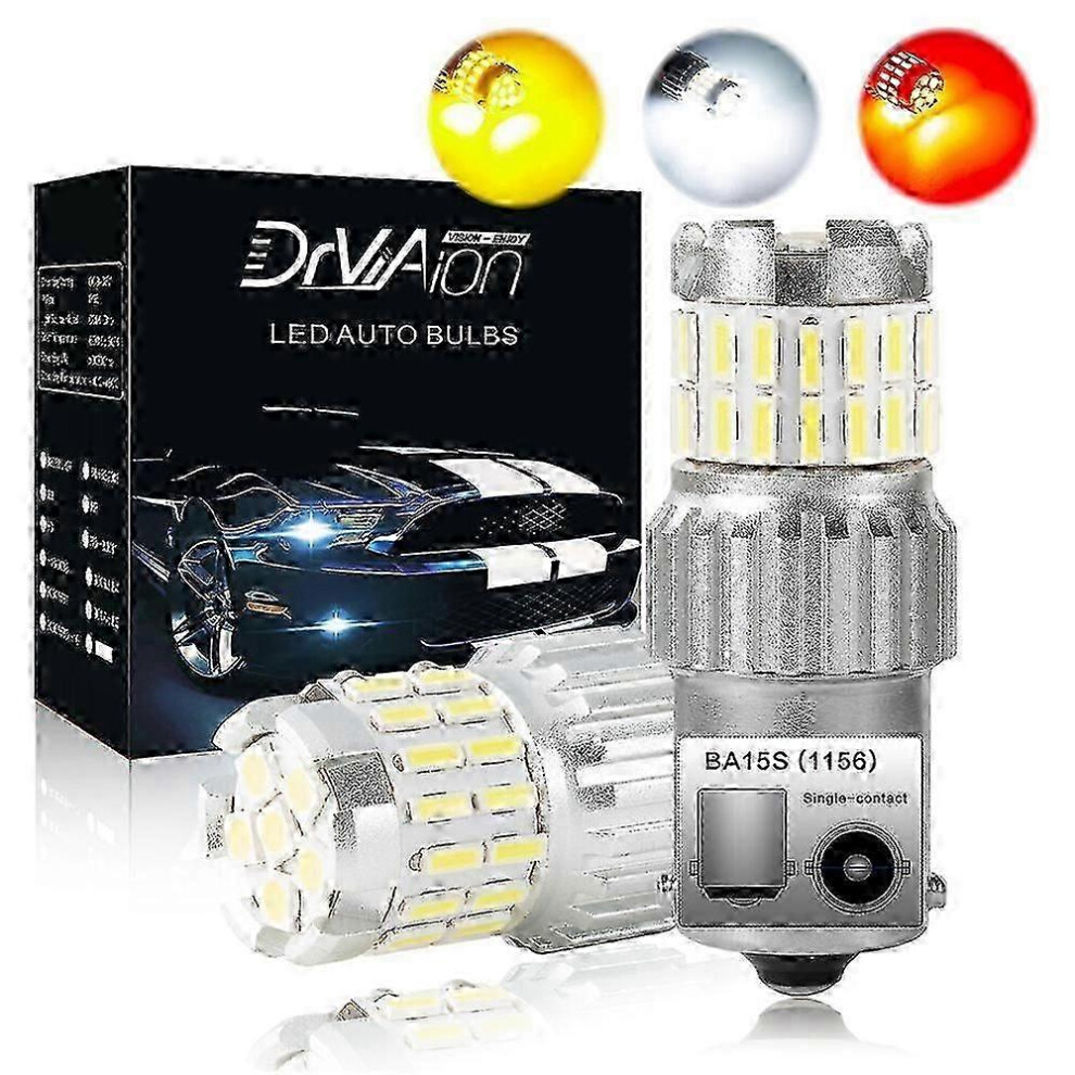 Kikidex (As Show, T25 ) 2X 1800Lm Canbus P21w 1156 Ba15s Led Bulb For Skoda Superb Octavia 2 Fl 2010 Yellow