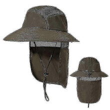 (adult, unisex) Men's Spf 50+ Sun Protection Cap With Wide Brim And Neck Flap Db