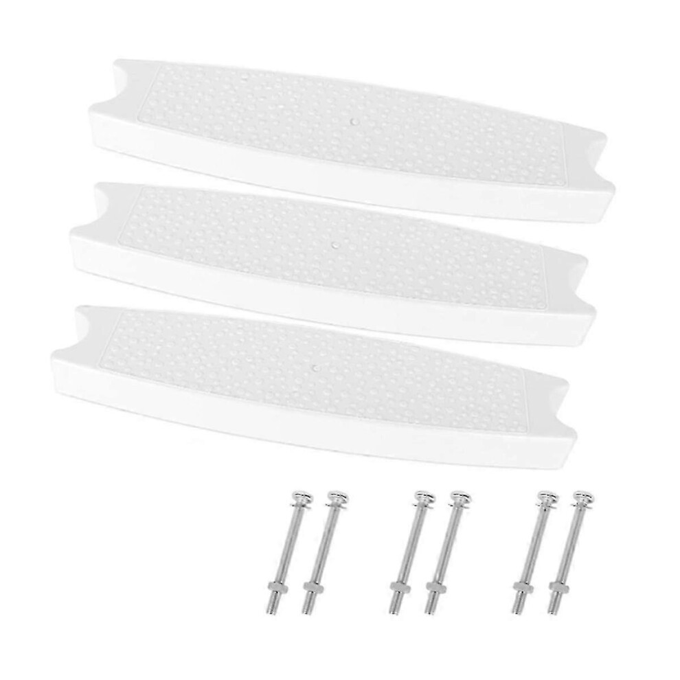 Kikidex (As show, One size) 3PCS Universal Swimming Pool Ladder Steps, Swimming Pool Replacement Ladder Steps,with Stainless Steel Bolts-Good