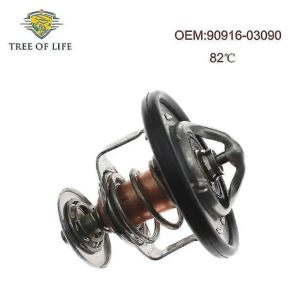 Kikidex (As Show, One Size) Genuine No: 90916-03090 Engine Coolant Thermostat 82C For Toyota Corolla Solara Camry Celica Rav4 1994-2001 9091603090