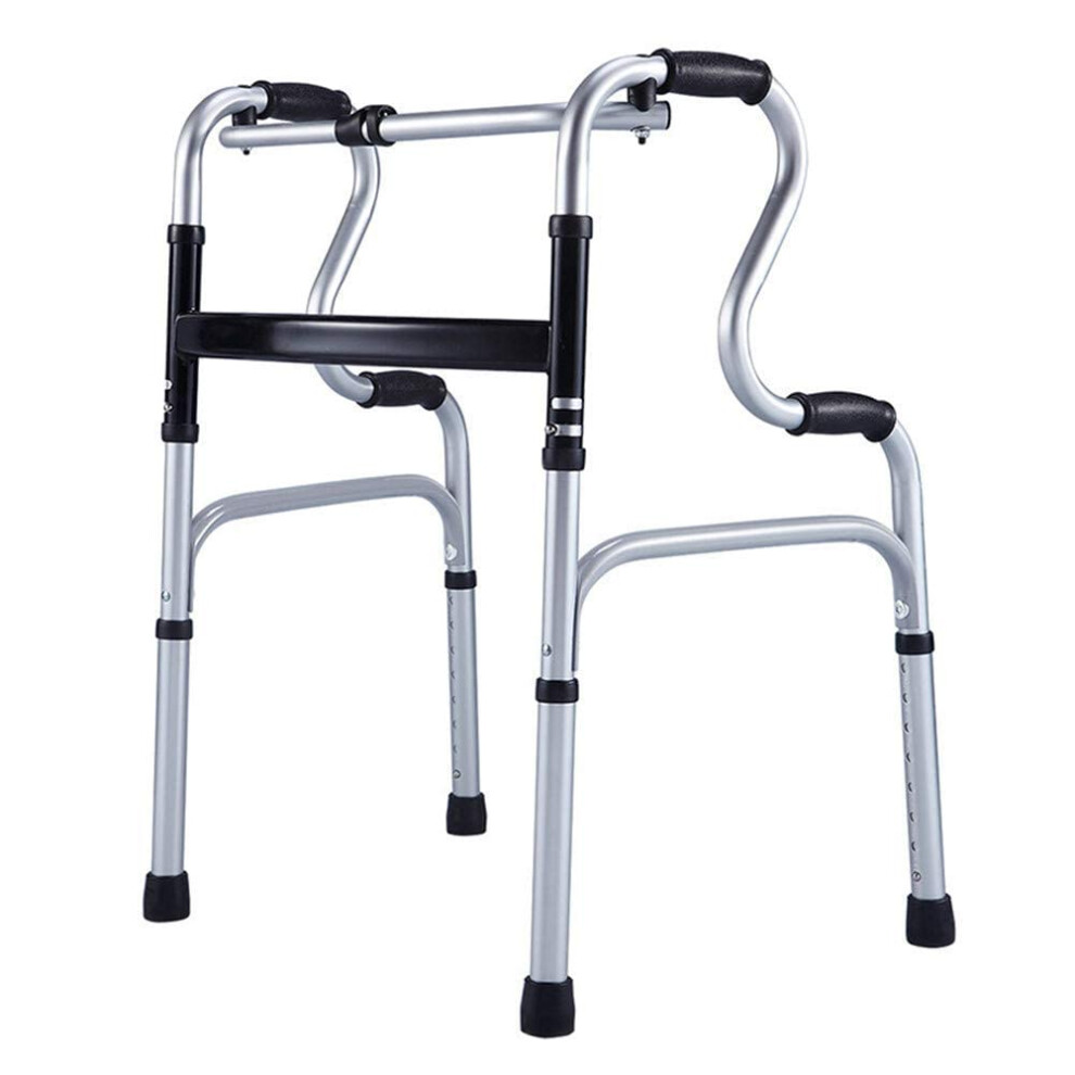 Folding Walker with Wheels Adjustable Walking Frame For Elderly Seniors Mobility Aid Storage Disabled