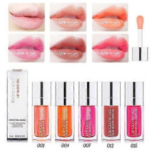 (Pink) Hydrating Lip Glow Oil, Plumping Lip Gloss Transparent Lip Care Oil Glitter Shine Primer Lip Tint Non-sticky