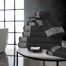 (Charcoal, 4pcs Bath Towel) New Style Cotton Towels Sets Bath Sheets Jumbo Sheets Christmas Gift New Year's Gift Birthday Gift Ideas Home Warming Gif