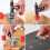 (As show, One size) Skate Tool All-In-One Multi-Function Ratchet Skateboard Tool with Skateboard Griptape Eraser Kit 4