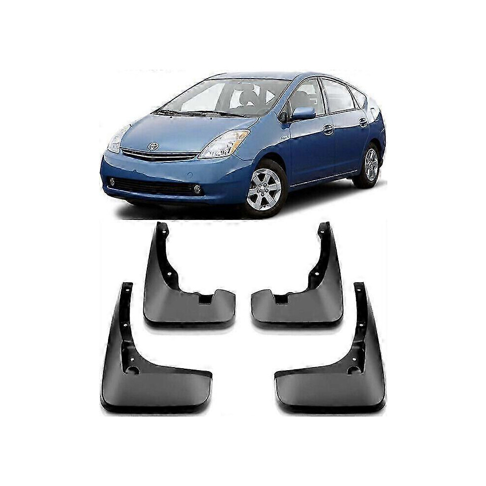Kikidex (As Show, One Size) Full Set Splash Guards Mud Flaps For 2004-2009 Toyota Prius Hatchback Black