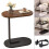 (Walnut) C-Shaped Compact Sofa Side End Table Coffee Laptop Table Living Room Bedroom UK 2