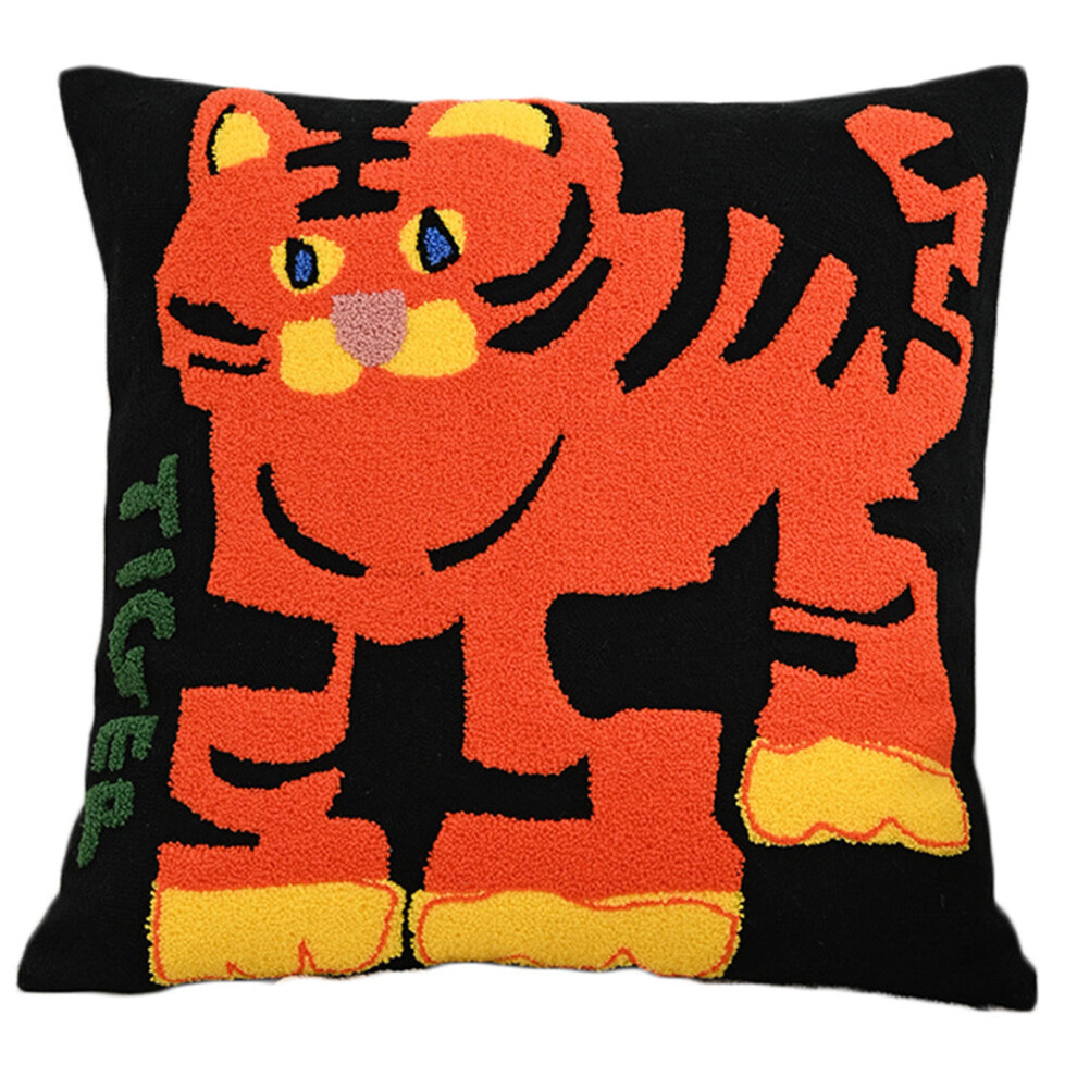 Animal Embroidery Decorative Pillowcase Breathable Polycotton-T