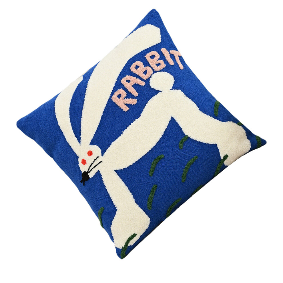 Polycotton Pillow Case With Animal Embroidery Artwork Fade-R