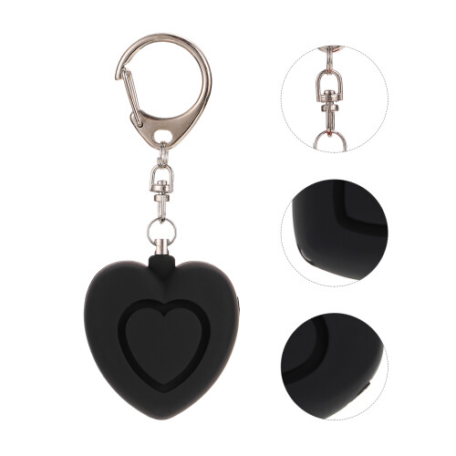 Heart Shaped Personal Alarm Keychain With Lights 1