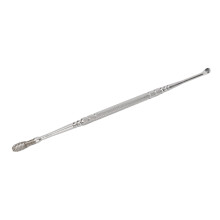 Doppelkopf-Ear-Löffel aus Edelstahl - Ergonomisch, glänzend silber, 10,5 cm