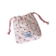 Reusable Fabric Makeup Organizer With Drawstring Closure-Pink