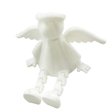 Handcrafted 3D Print Angel Sculpture Movable Legs-White 2